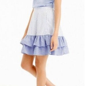 J. Crew Striped Ruffle Skirt. Size 00